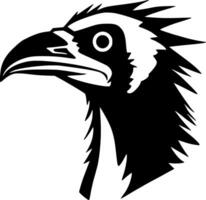 Vulture, Black and White Vector illustration