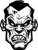 Zombie - Black and White Isolated Icon - Vector illustration