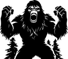 Bigfoot - Black and White Isolated Icon - Vector illustration