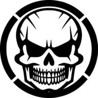 Skull, Black and White Vector illustration