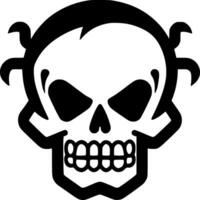 Skull - Black and White Isolated Icon - Vector illustration