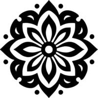 mandala - minimalista y plano logo - vector ilustración