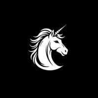 Unicorn - Black and White Isolated Icon - Vector illustration