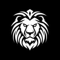 Lion, Black and White Vector illustration