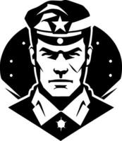 Military, Black and White Vector illustration