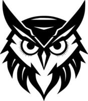 Owl - Black and White Isolated Icon - Vector illustration