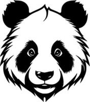 Panda, Minimalist and Simple Silhouette - Vector illustration