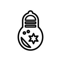 christmas light bulb icon design vector