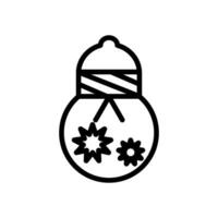 christmas light bulb icon design vector