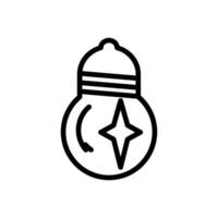 christmas light bulb icon design vector