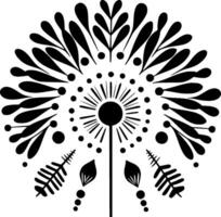 Boho, Black and White Vector illustration