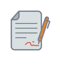 contract icon design vector template