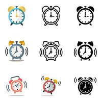 alarm icon set design vector template