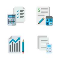 accounting icon set design vector