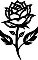 Rose, Black and White Vector illustration