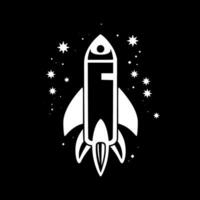 Rocket - Minimalist and Flat Logo - Vector illustration