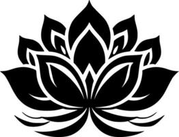 Flower - Black and White Isolated Icon - Vector illustration