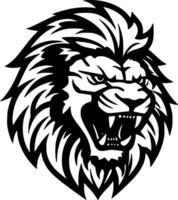 Lion - Black and White Isolated Icon - Vector illustration