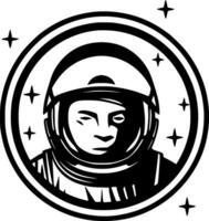 astronauta, minimalista y sencillo silueta - vector ilustración