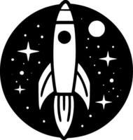 Rocket - Minimalist and Flat Logo - Vector illustration