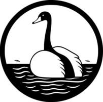 cisne, minimalista y sencillo silueta - vector ilustración