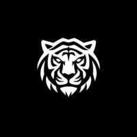 Tiger - Black and White Isolated Icon - Vector illustration