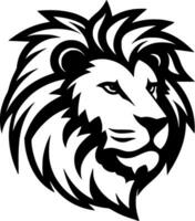 Lion - Black and White Isolated Icon - Vector illustration