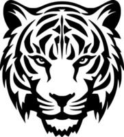 tigre, negro y blanco vector ilustración