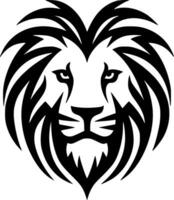 Lion, Black and White Vector illustration