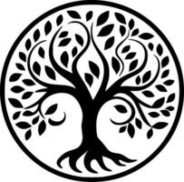 Tree of Life, Minimalist and Simple Silhouette - Vector illustration