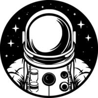 astronauta, minimalista y sencillo silueta - vector ilustración