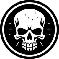 Skull, Black and White Vector illustration