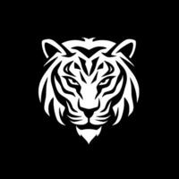 tigre, negro y blanco vector ilustración