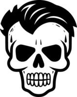 Skull, Black and White Vector illustration