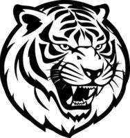 Tiger, Black and White Vector illustration