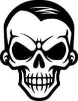 Skull - Black and White Isolated Icon - Vector illustration