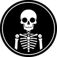 Skeleton - Black and White Isolated Icon - Vector illustration