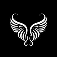 Angel Wings - Black and White Isolated Icon - Vector illustration