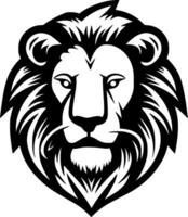 Lion - Black and White Isolated Icon - Vector illustration