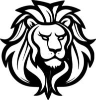 Lion, Black and White Vector illustration