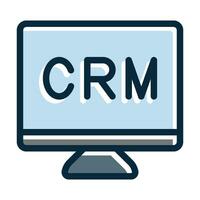 CRM Vector Thick Line Filled Dark Colors