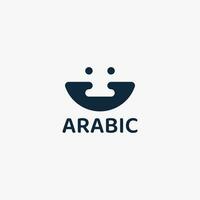 Abstract logo of arabic letters resembling people. vector