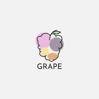 A unique grape logo with a minimalistic feel. vector