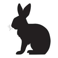 Bunny black Silhouette vector