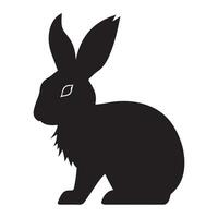 Bunny black Silhouette vector