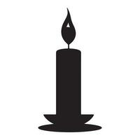 Candle black Silhouette vector