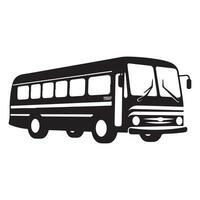 autobús negro silueta vector