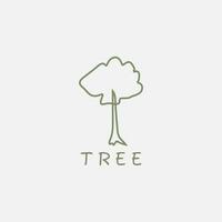 Abstract tree logo from lines. vector
