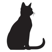 Cat black Silhouette vector