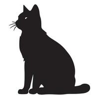 Cat black Silhouette vector